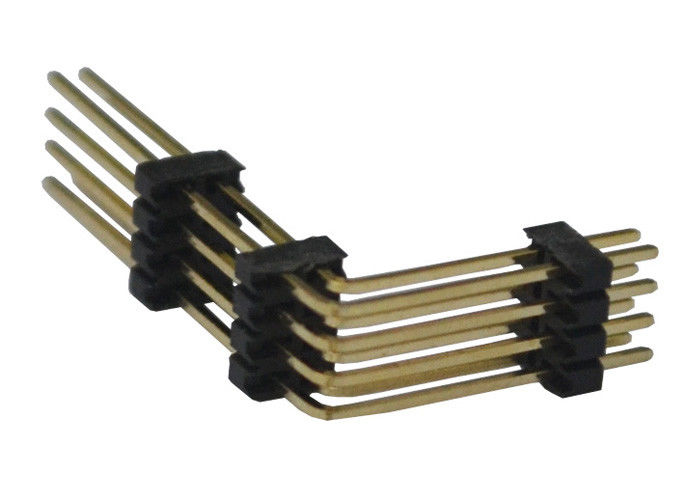 Conector 1.27m m del jefe del Pin del negro 8 dos plástico de ángulo recto de la fila tres