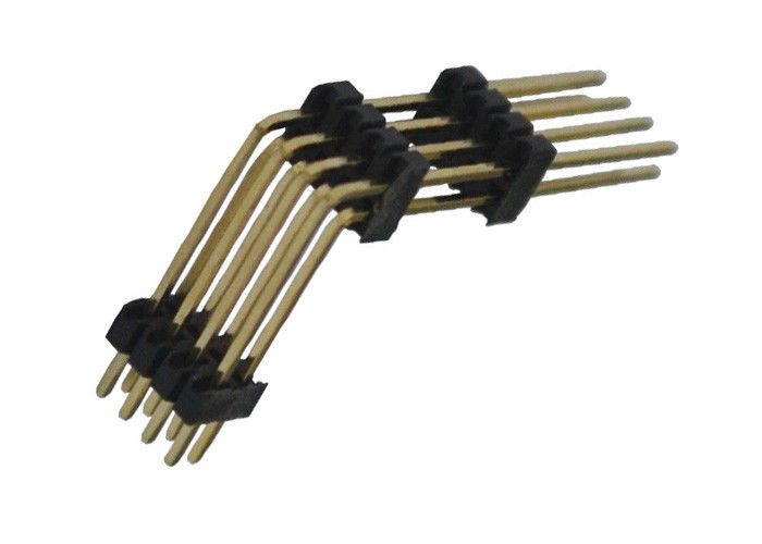 Conector 1.27m m del jefe del Pin del negro 8 dos plástico de ángulo recto de la fila tres