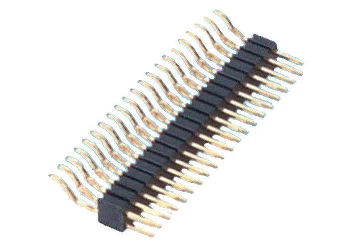Tipo horizontal negro 1.27m m de SMT de la fila del jefe doble del Pin del jefe del Pin de 2x20
