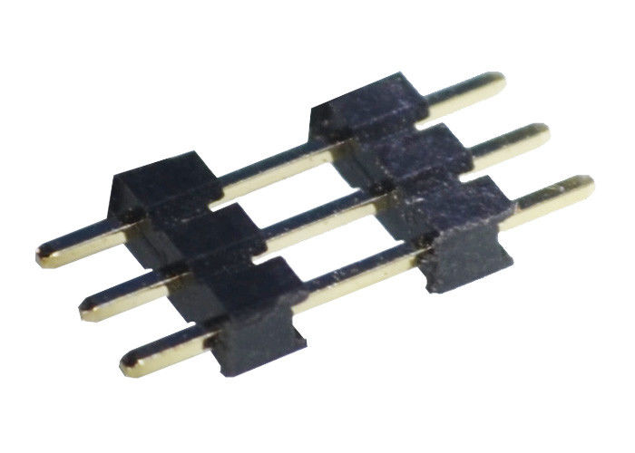 Conector doble del jefe del Pin del plástico 10 tipo conector pin de 180 grados del PWB