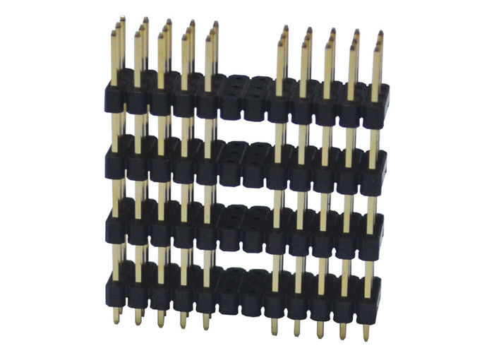 3 echada del conector 2.54m m del jefe del Pin de la fila tipo cuatro plástico de 180 grados