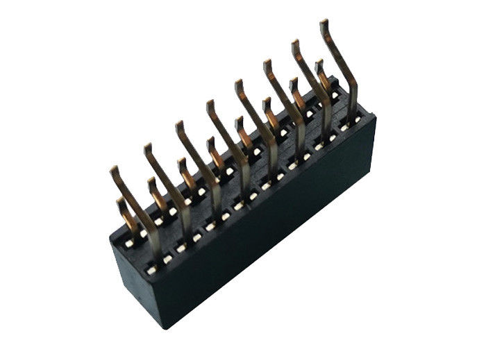 Tipo femenino 16 Pin del conector 2.54m m SMT del jefe de la fila doble horizontal