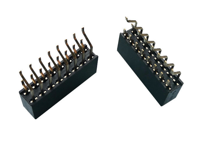 Tipo femenino 16 Pin del conector 2.54m m SMT del jefe de la fila doble horizontal