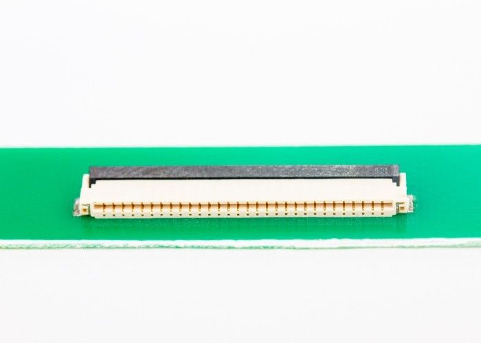 contacto echado a un lado doble de la altura los 2.0MM del conector del plástico FFC FPC de la echada del 1.0MM