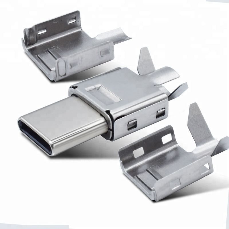 Cobre del conector del Pin USB C del varón 24 con la prueba completa de carga de la función el 100%