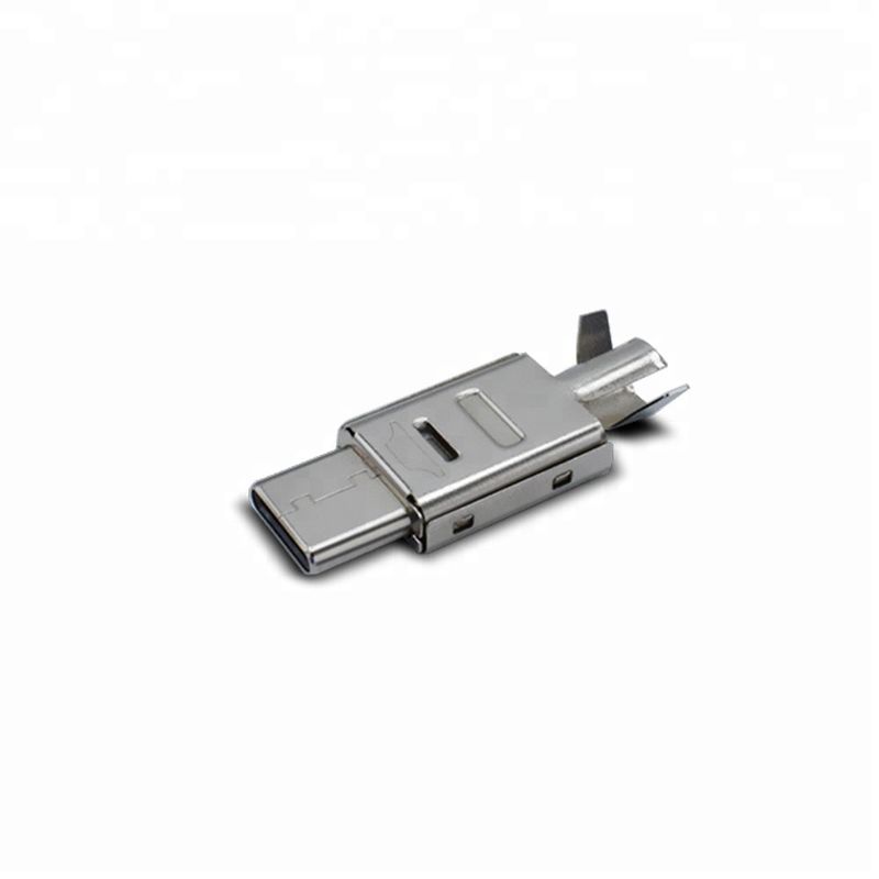 Cobre del conector del Pin USB C del varón 24 con la prueba completa de carga de la función el 100%