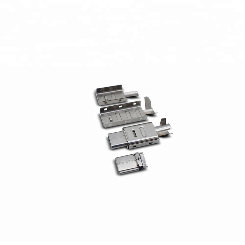 Cobre del conector del Pin USB C del varón 24 con la prueba completa de carga de la función el 100%
