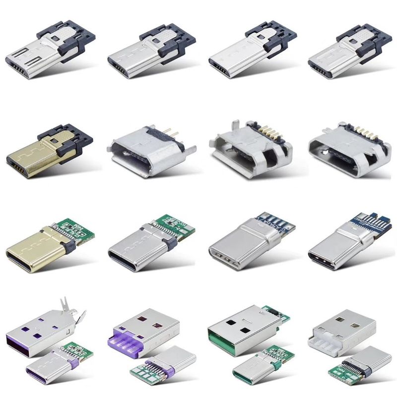 Mecanografíe a C el conector USB micro Shell de acero inoxidable con la función de la carga/de los datos
