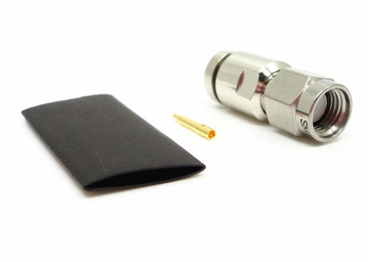 El conector niquelado del enchufe de SMA, conector coaxial 335VRMS del RF valoró voltaje