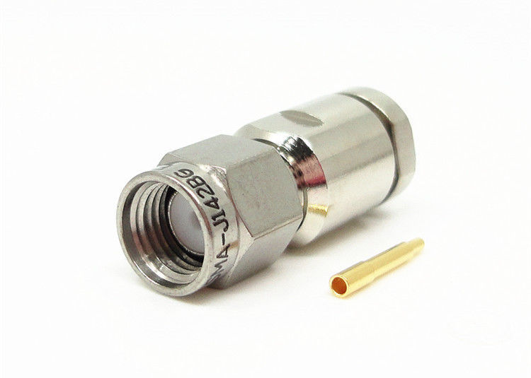 El conector niquelado del enchufe de SMA, conector coaxial 335VRMS del RF valoró voltaje