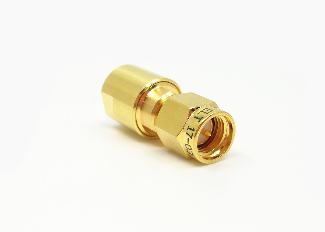 Conector de cobre amarillo del varón SMA del mini tamaño para el cable de LMR200 MF147B CXN3449