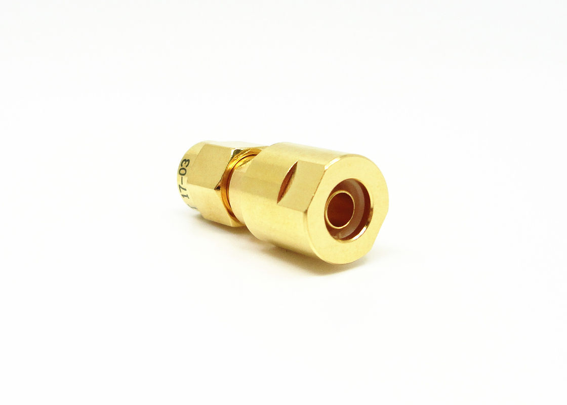 Conector de cobre amarillo del varón SMA del mini tamaño para el cable de LMR200 MF147B CXN3449
