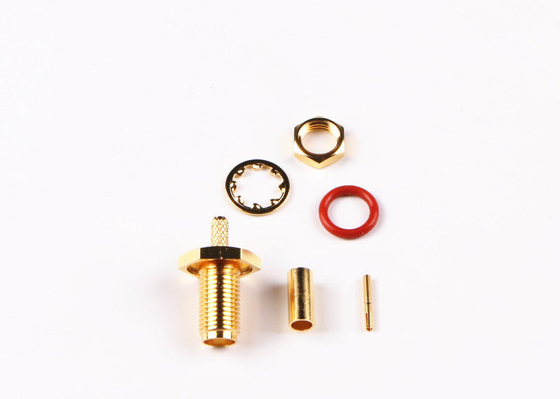 18GHz conector femenino del zócalo SMA derecho para precisión plateada oro de los cables la alta