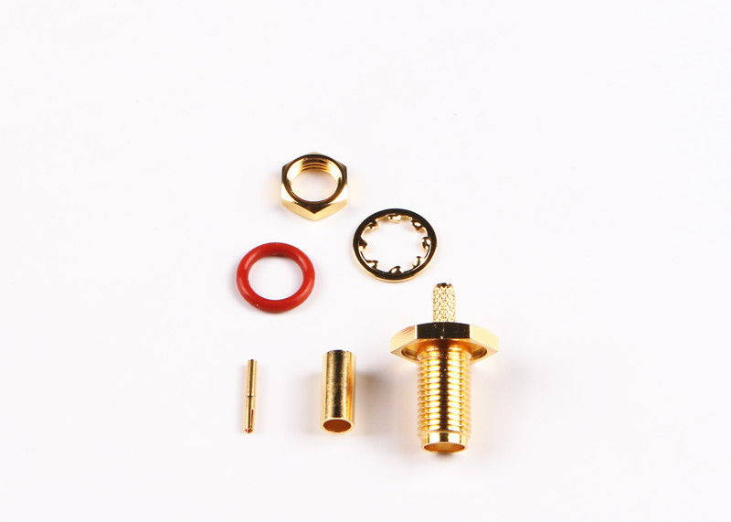 18GHz conector femenino del zócalo SMA derecho para precisión plateada oro de los cables la alta
