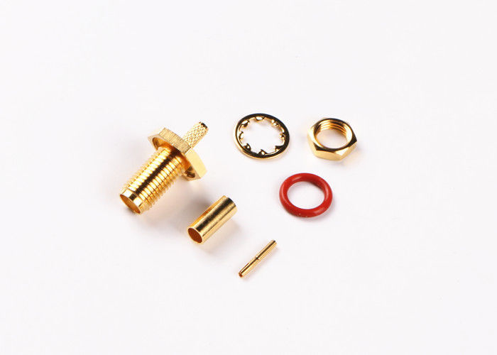 18GHz conector femenino del zócalo SMA derecho para precisión plateada oro de los cables la alta