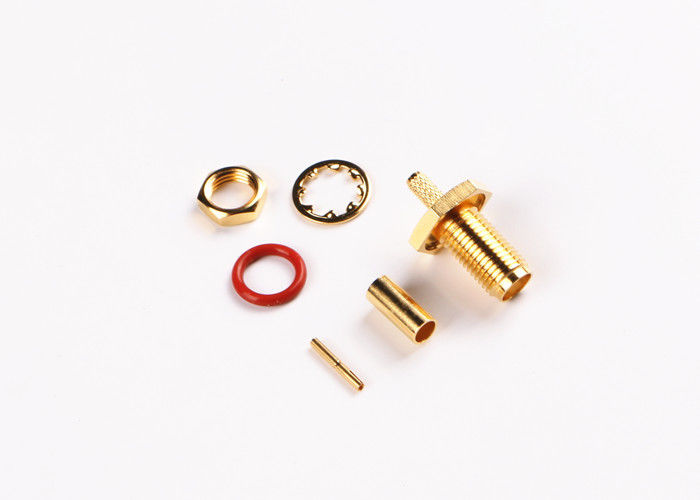 18GHz conector femenino del zócalo SMA derecho para precisión plateada oro de los cables la alta