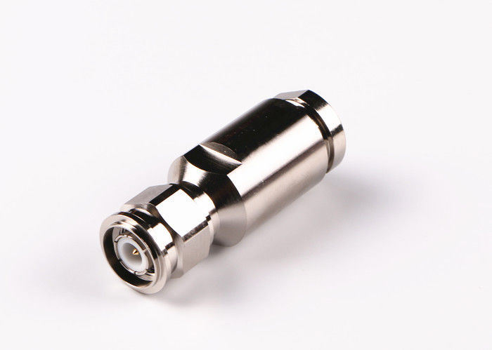 Conector de ángulo recto niquelado de TNC, conector coaxil VSMR ≤1.3 de TNC