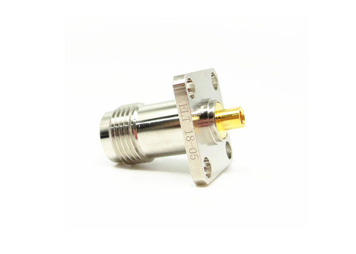Cuatro conector 50Ohm femenino 11GHz del soporte TNC RF del reborde del agujero para la microonda