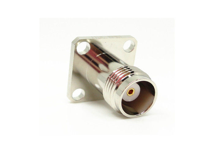 Cuatro conector 50Ohm femenino 11GHz del soporte TNC RF del reborde del agujero para la microonda