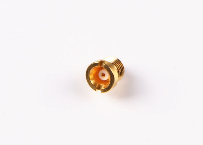 De la encrespadura el platear plateado oro masculino del conector de tabique hermético MCX derecho pequeño