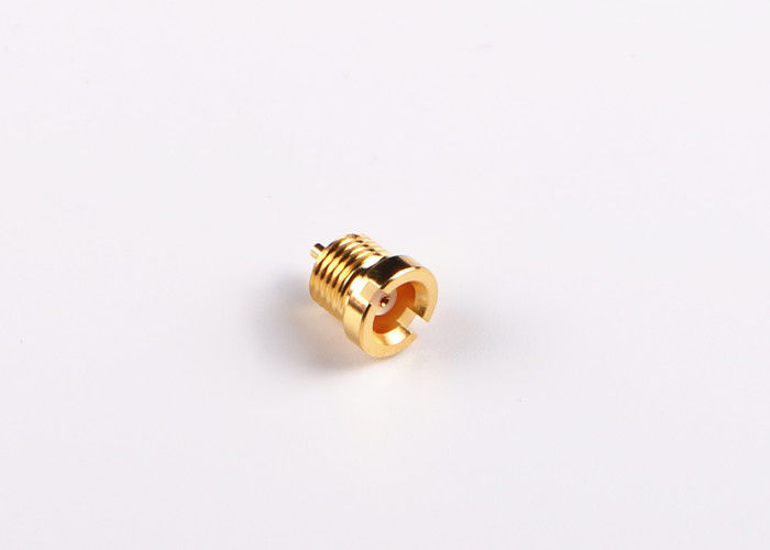 De la encrespadura el platear plateado oro masculino del conector de tabique hermético MCX derecho pequeño