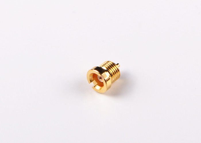 De la encrespadura el platear plateado oro masculino del conector de tabique hermético MCX derecho pequeño