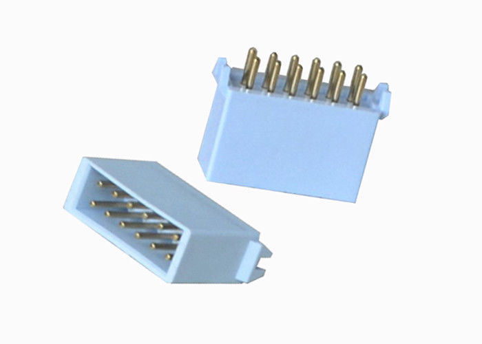 Caja recta de la INMERSIÓN 12 del Pin del conector azul del jefe tipo echada de 180 grados de 2.54m m