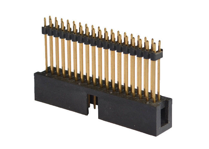 Conector recto de cobre amarillo del jefe del jefe 2.54m m del Pin del contacto 18 para el tablero del PWB