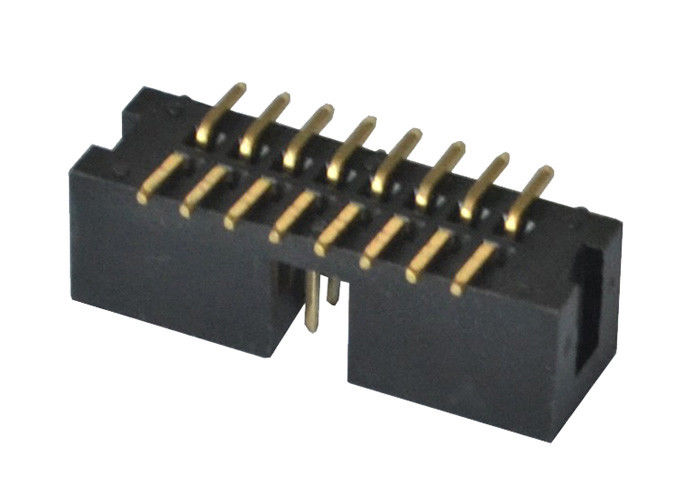 Tipo masculino PBT de SMT de la echada del conector 2.54m m del jefe de la caja/material de aislador de PA6T