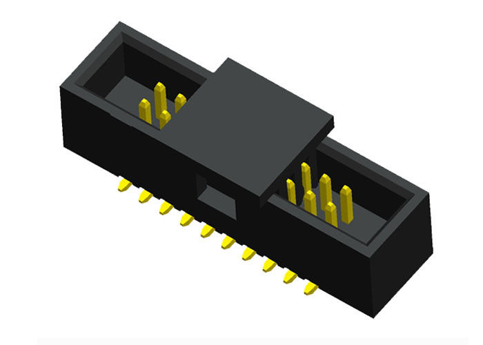 Tipo recubrimiento del CASQUILLO de SMT de contacto del flash del oro de la echada del conector 1.27m m del jefe de la caja