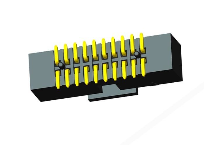 Tipo recubrimiento del CASQUILLO de SMT de contacto del flash del oro de la echada del conector 1.27m m del jefe de la caja
