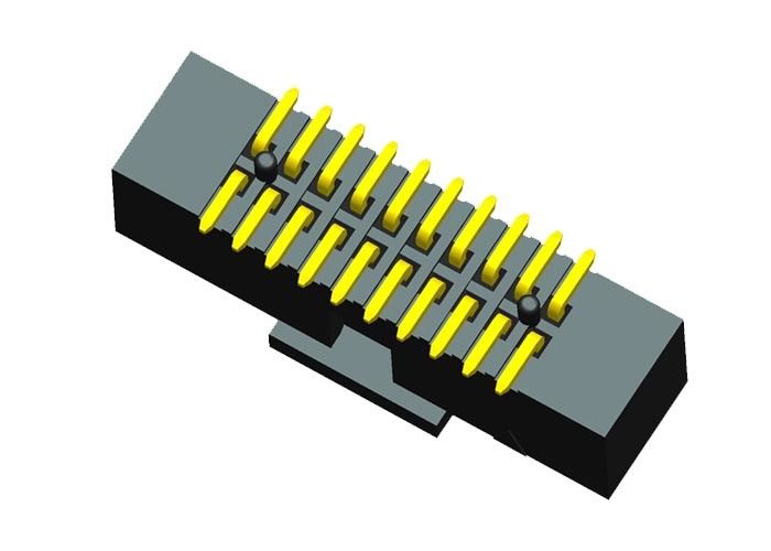 Tipo recubrimiento del CASQUILLO de SMT de contacto del flash del oro de la echada del conector 1.27m m del jefe de la caja