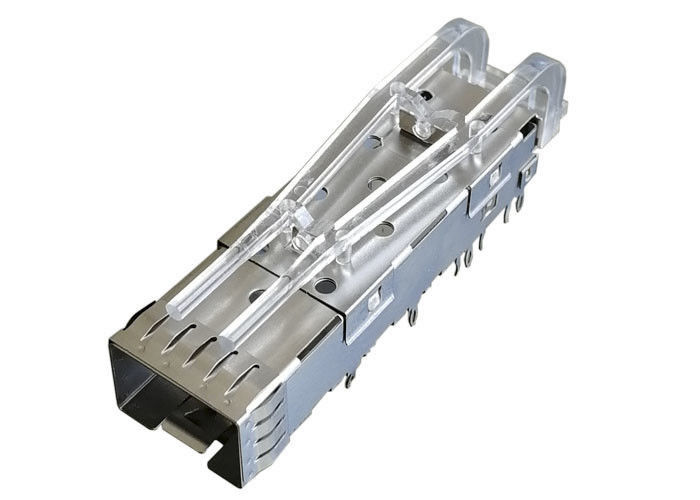 Aleación de cobre del soporte del panel de conector de la jaula de SFP de los tubos ligeros para el gigabit Ethnet