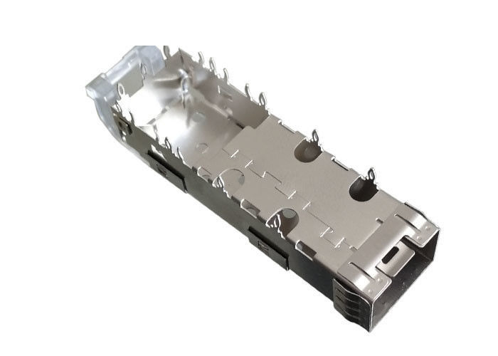 Aleación de cobre del soporte del panel de conector de la jaula de SFP de los tubos ligeros para el gigabit Ethnet