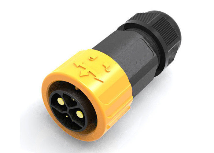 Empuje de IP67 M23 que cierra el sello impermeable del silicón del conector de cable del varón para cargar