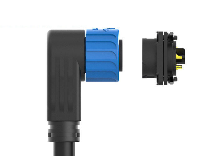 Empuje de IP67 M23 que cierra el sello impermeable del silicón del conector de cable del varón para cargar