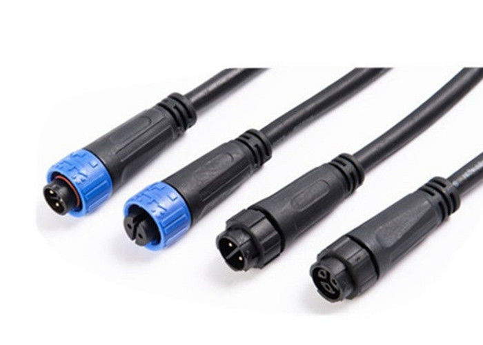 Jnicon 2 conectores de cable eléctrico al aire libre del conector de cable de la prenda impermeable del Pin del Pin 3 IP67
