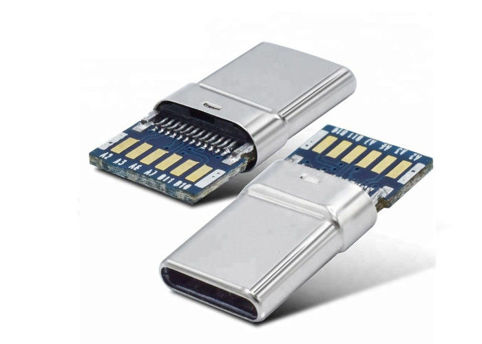 16 conector del Usb 3,1 C del Pin, tipo conector del Usb 3,0 de C con el tablero del PWB
