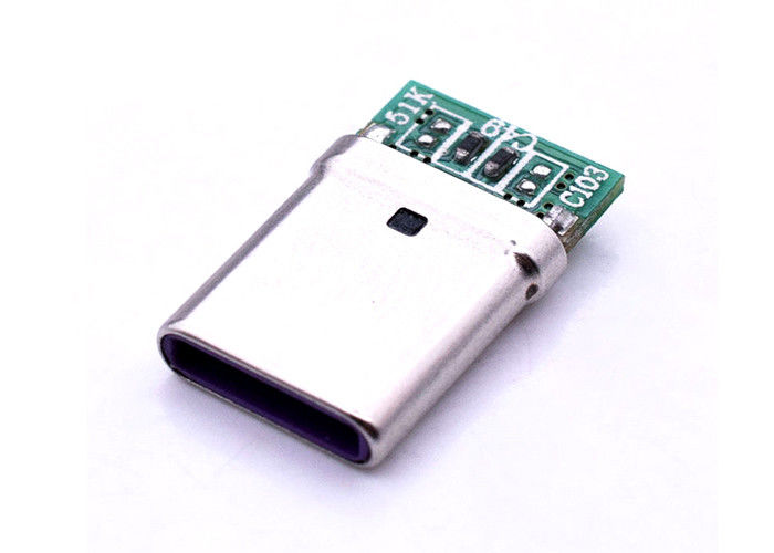 16 conector del Usb 3,1 C del Pin, tipo conector del Usb 3,0 de C con el tablero del PWB