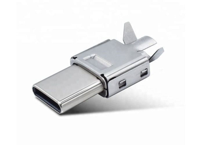 Cobre del conector del Pin USB C del varón 24 con la prueba completa de carga de la función el 100%